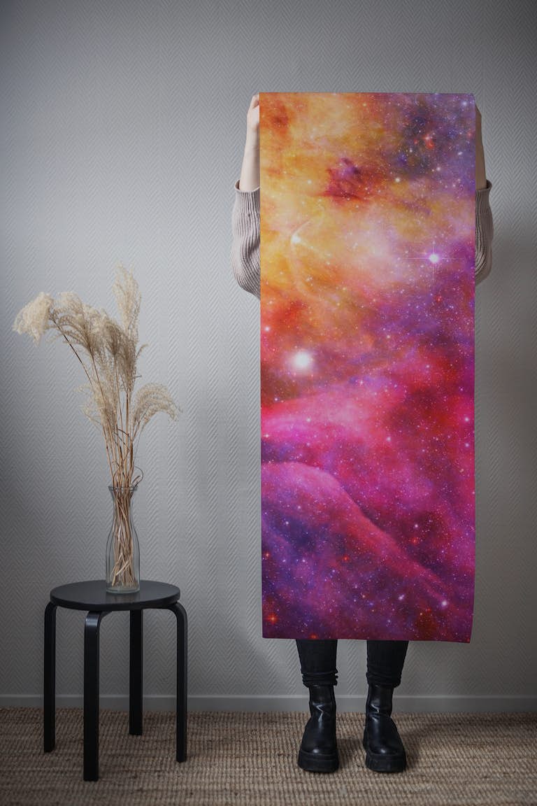 Outer space galaxy behang roll