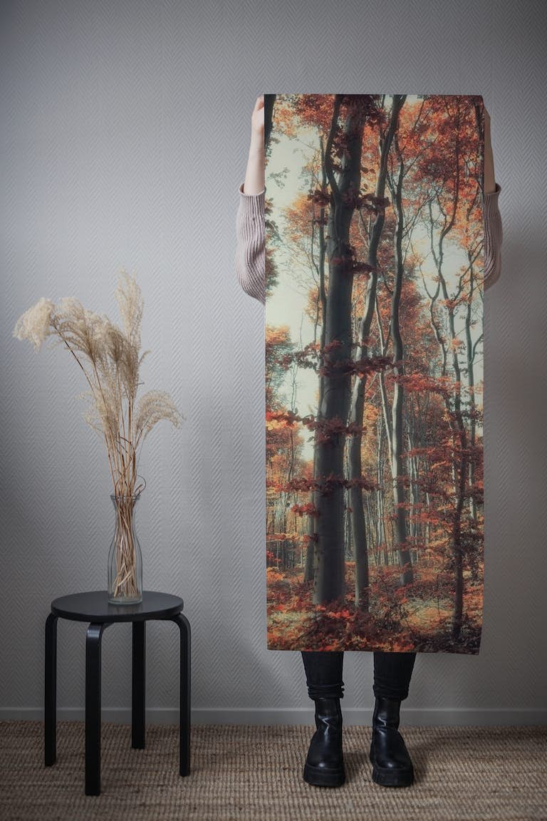 Fall in the woods papel de parede roll