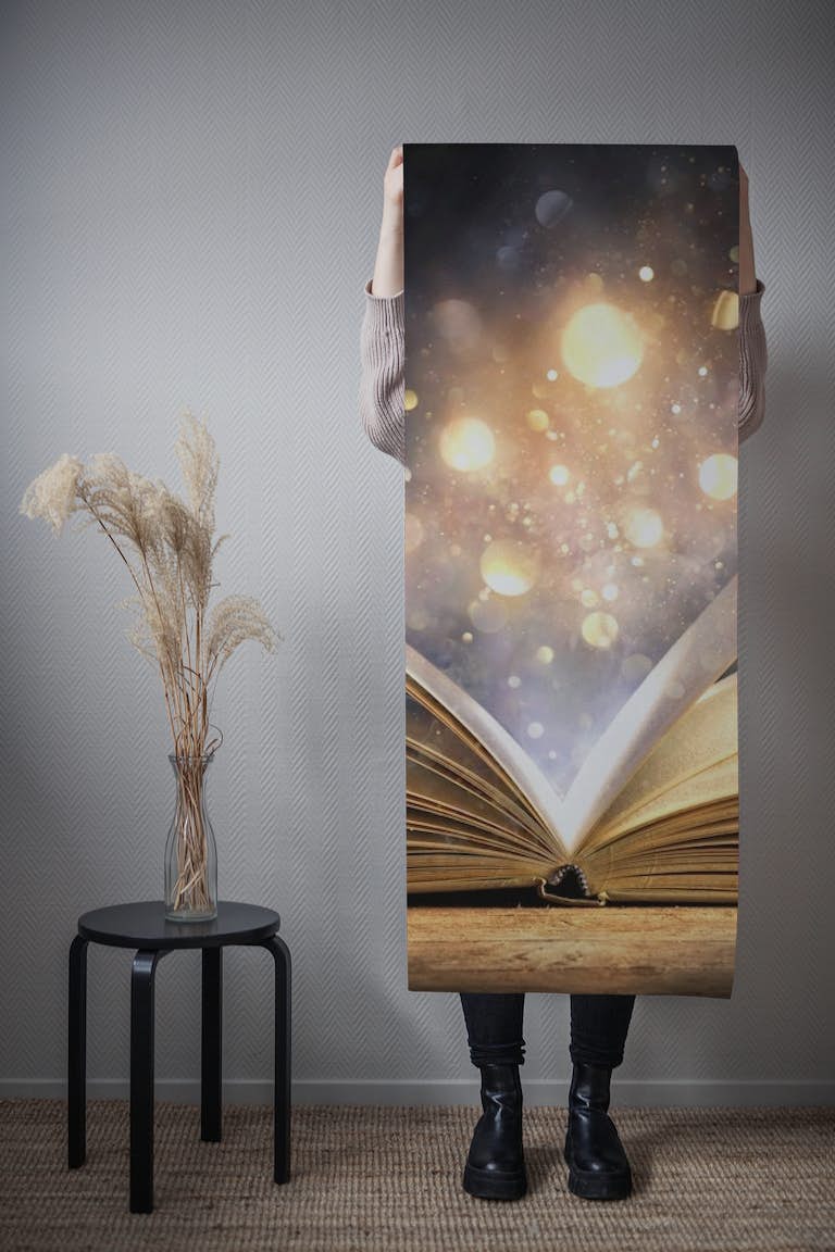 Magic book wallpaper roll