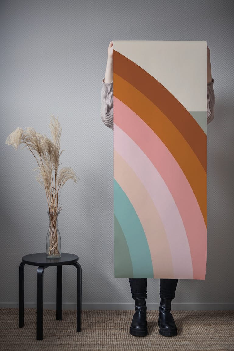 Double Vintage Rainbows wallpaper roll