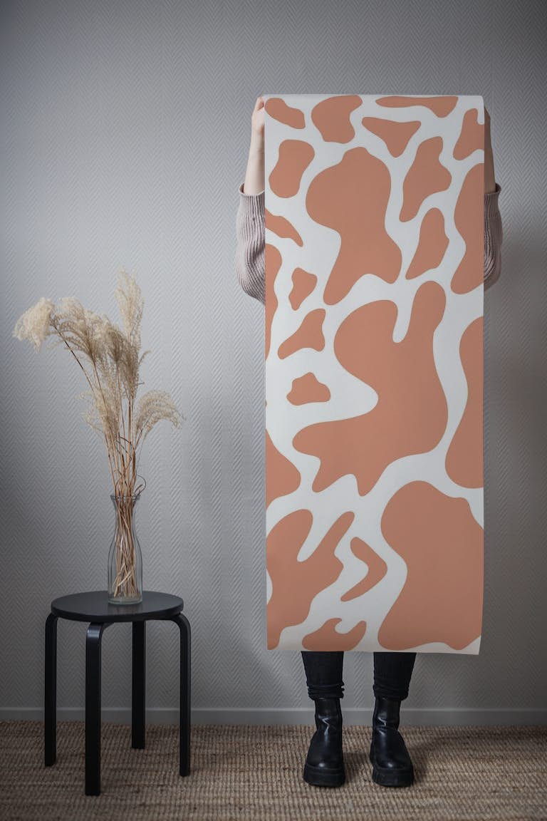 Neutral Cow Print tapete roll