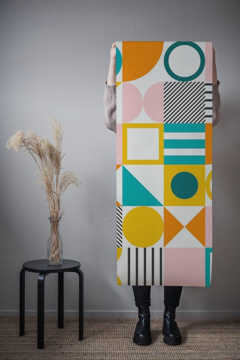 Spring Bauhaus Bold wallpaper roll
