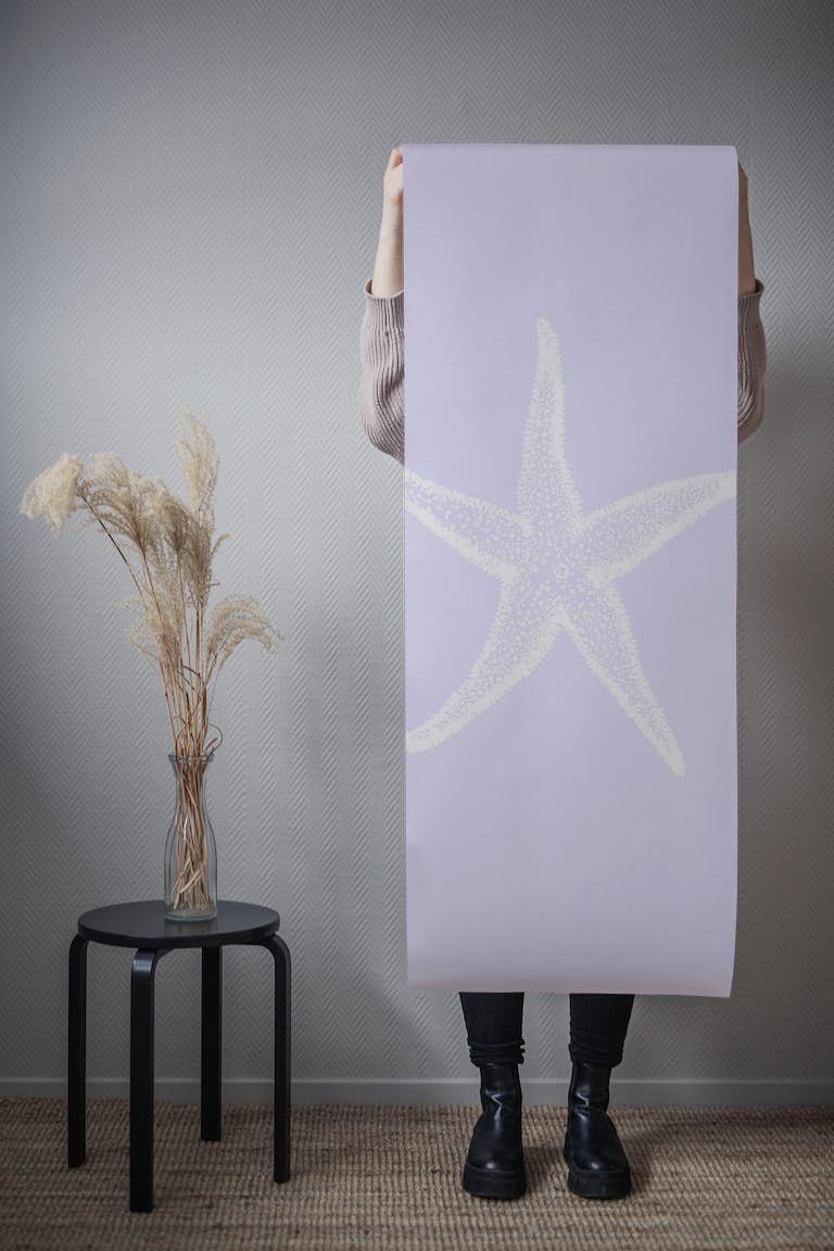 Lavender Sea Star Art wallpaper roll