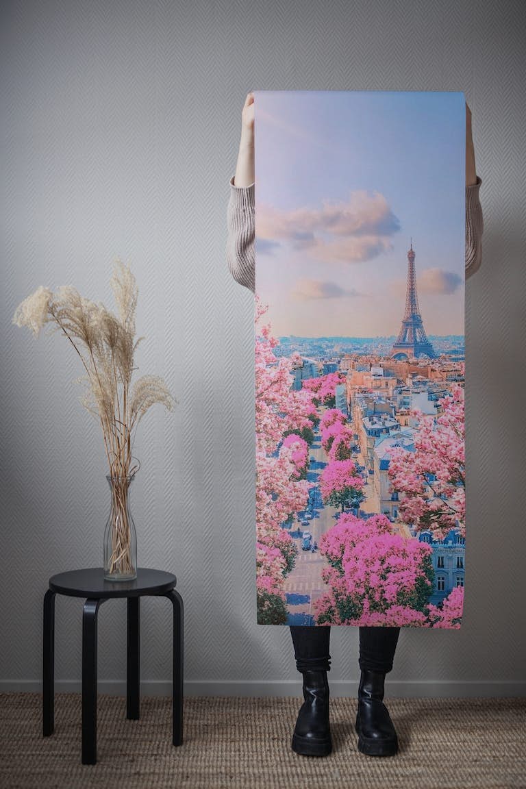 Paris Sakura wallpaper roll