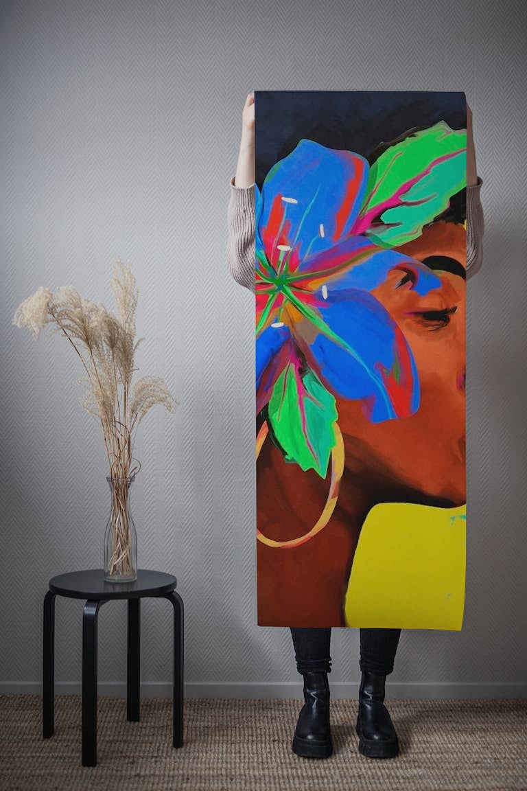 Woman Abstract Flower 1 carta da parati roll