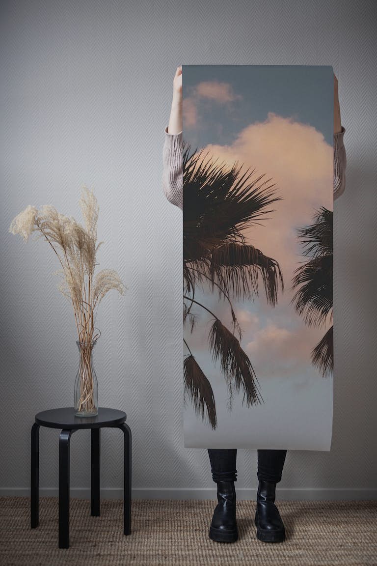 Sunset Palm Trees 1 tapeta roll