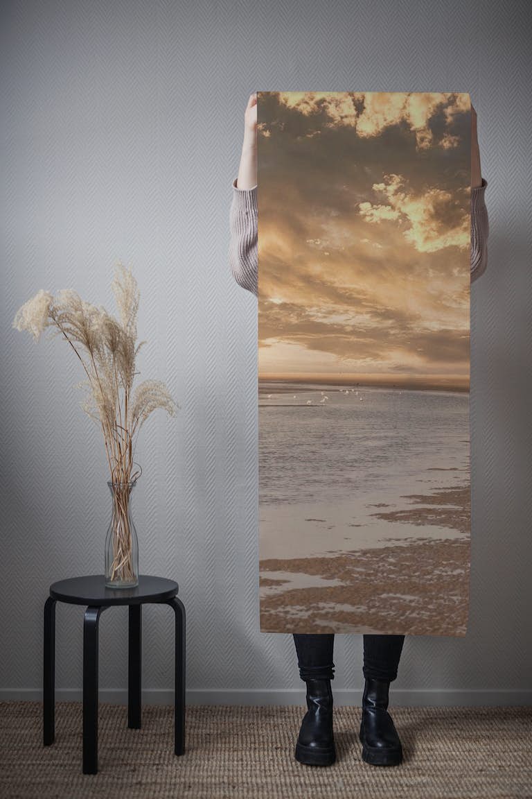 Dramatic Beach Sunset wallpaper roll