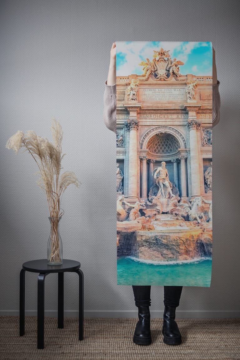 Trevi Fountain wallpaper roll