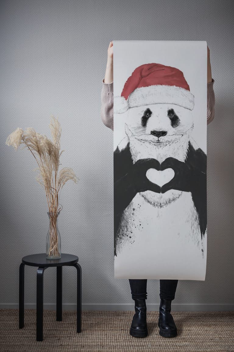 Santa Panda papel pintado roll