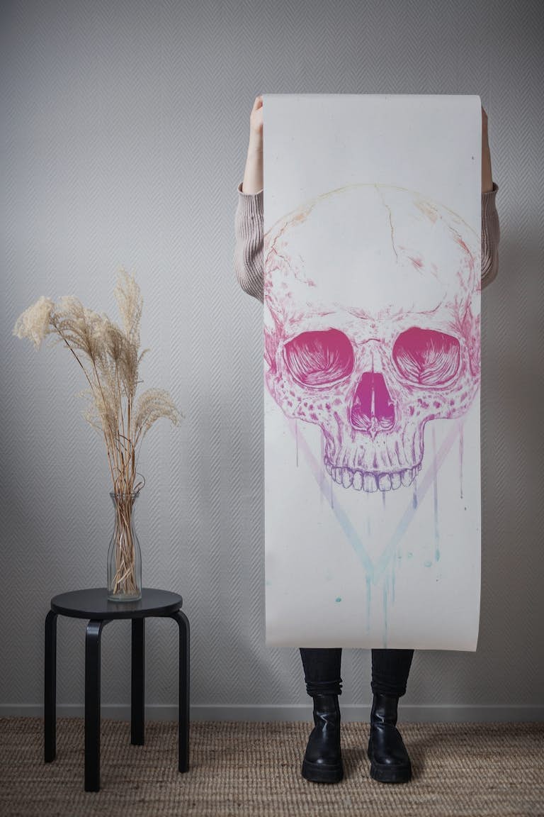 Skull in a triangle behang roll
