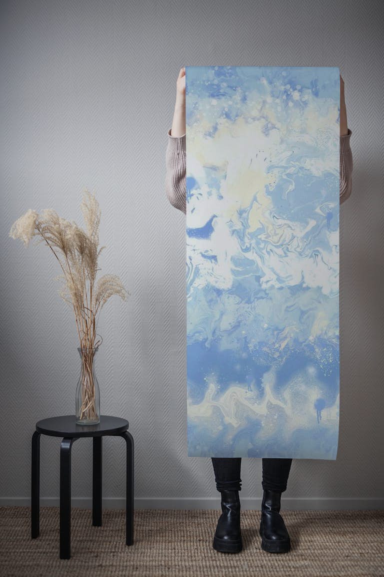 Dye craft tie dyed blue behang roll