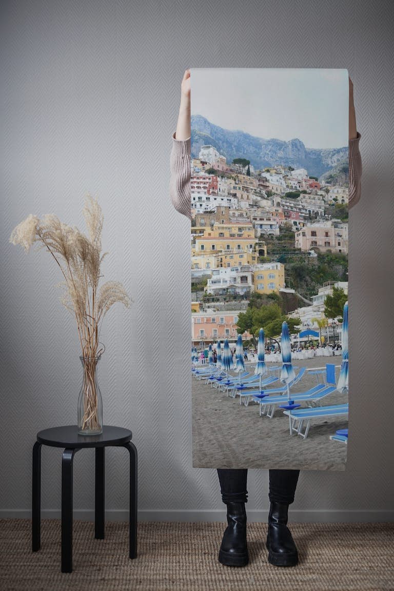 Positano Beach Umbrellas 1 wallpaper roll