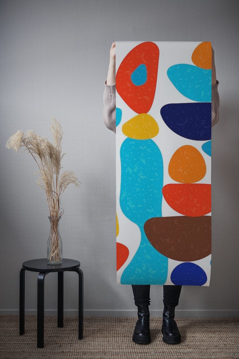 Bold Abstract Organic Shapes tapety roll