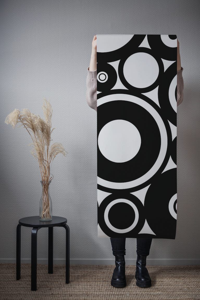 Circles Of Black And White tapeta roll