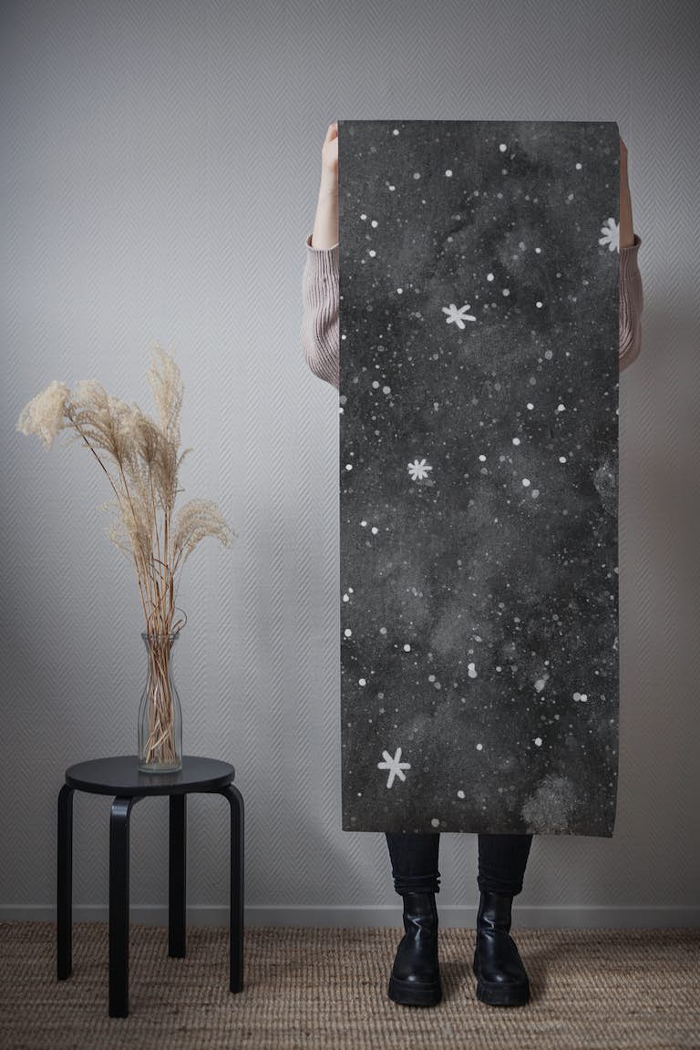 Black and white galaxy sky papiers peint roll