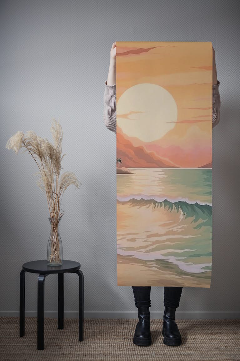 Sunset Beach wallpaper roll
