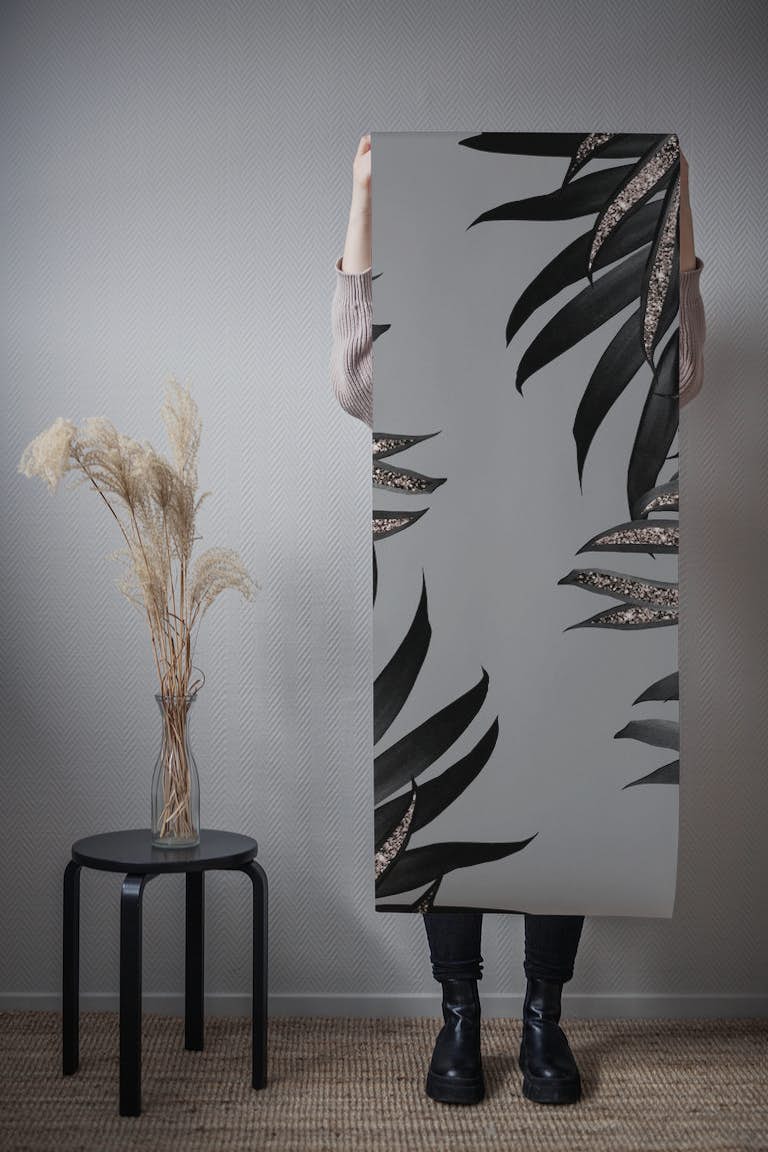 Palm Leaves with Glitter 5 wallpaper roll