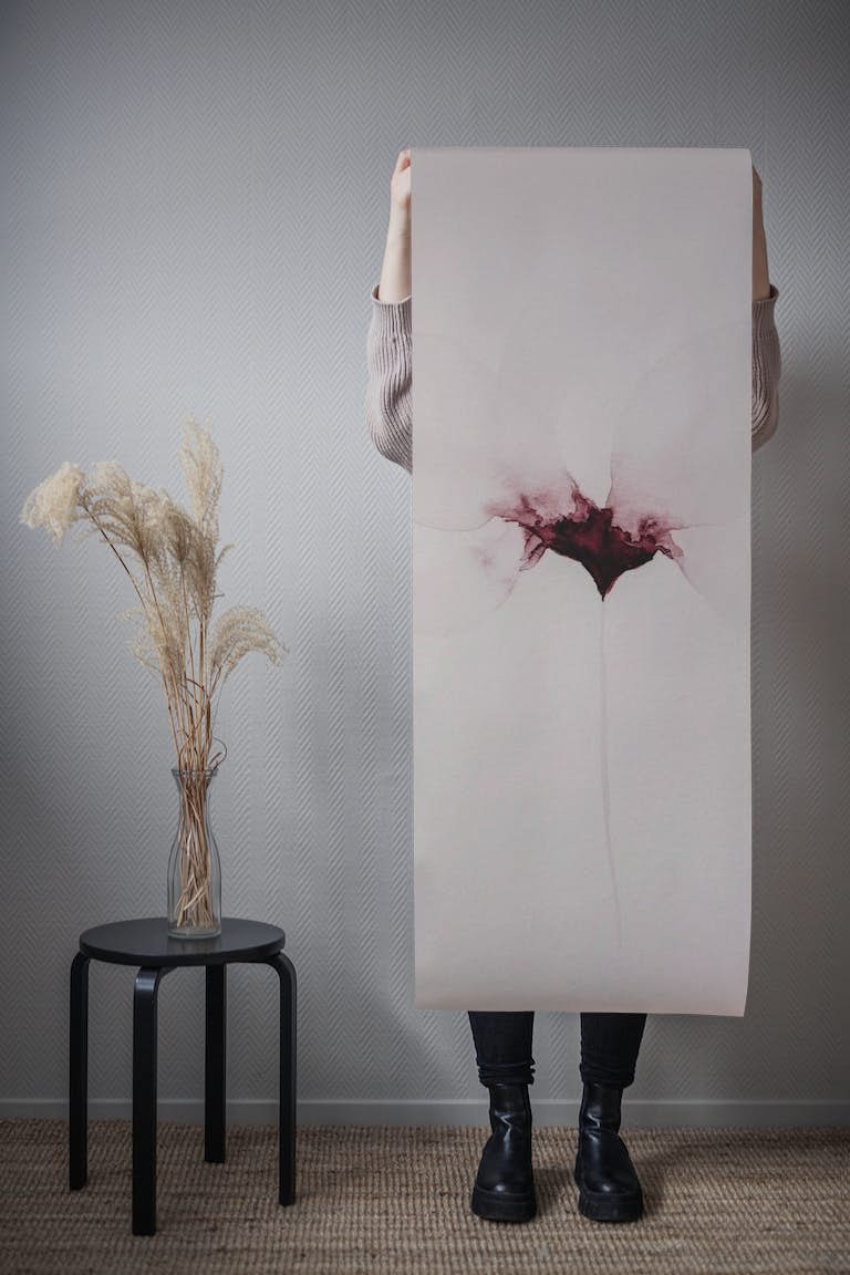 Pastel Pink floral Painting tapeta roll