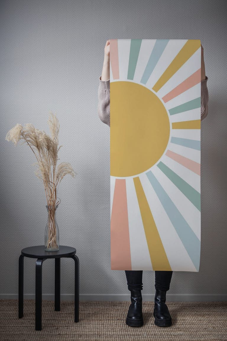 Boho Sun Nursery wallpaper roll