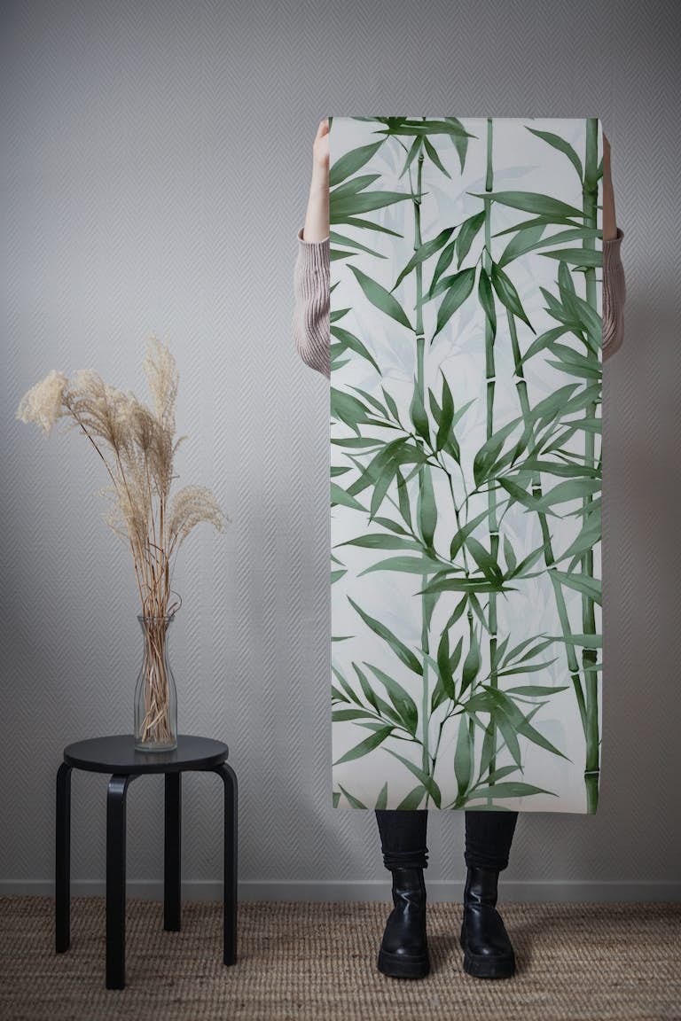 Nature Beauty Green Bamboo papel de parede roll