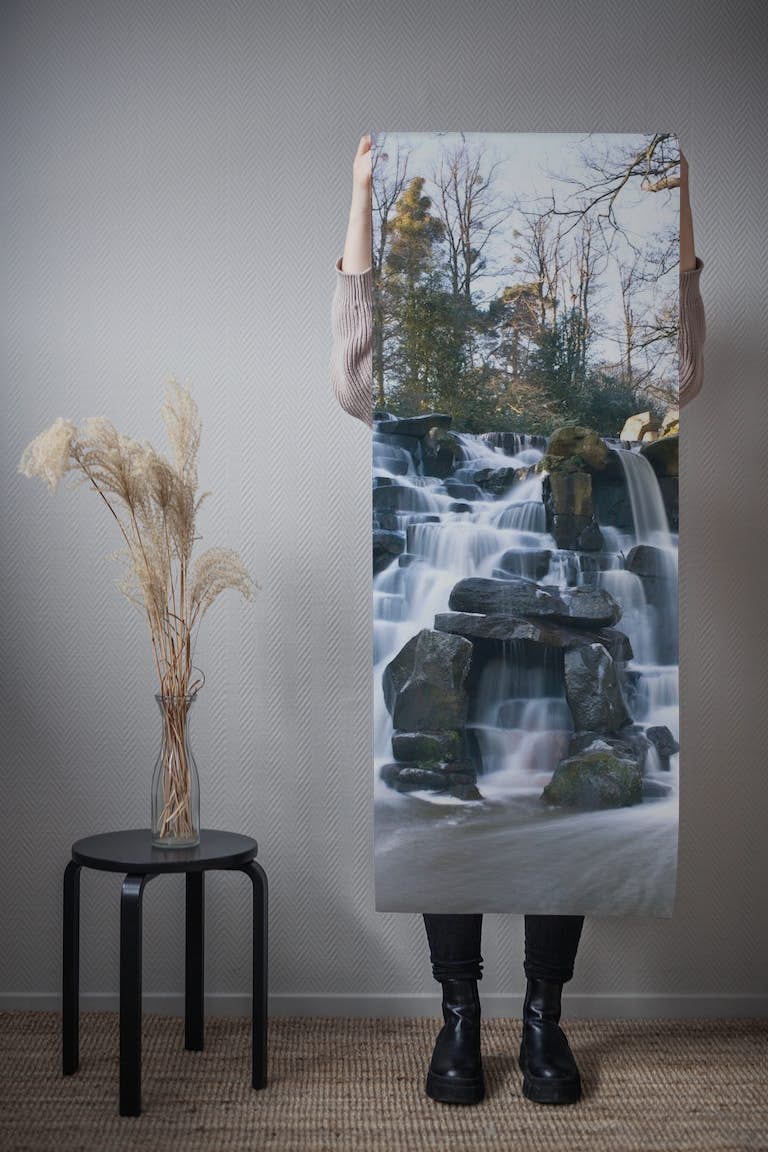 Waterfall at winter papiers peint roll