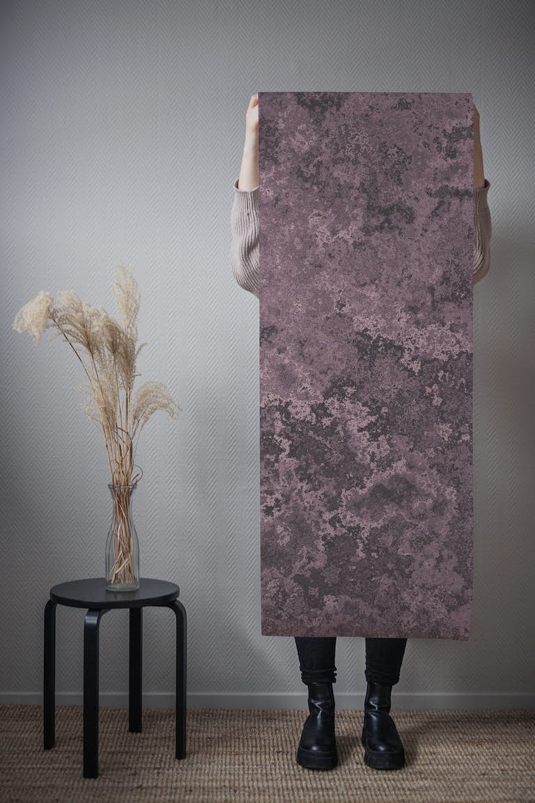 Subtle Moss Texture Moody Pink papel de parede roll