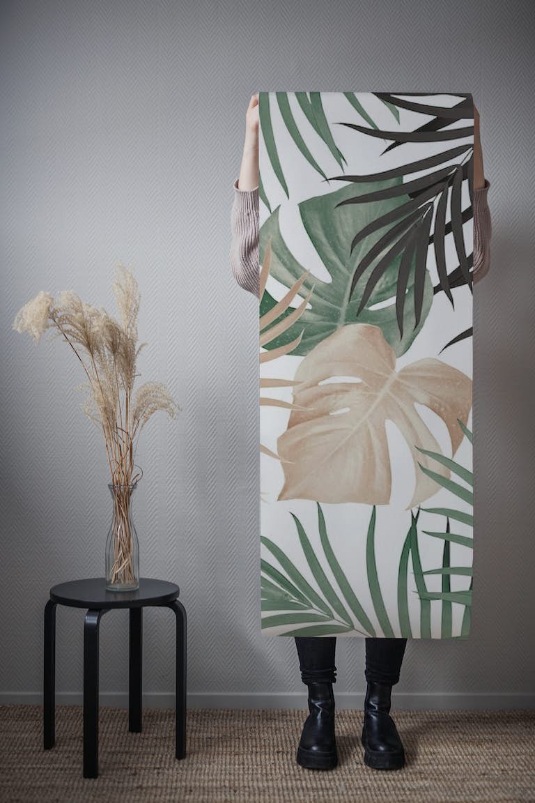 Tropical Jungle Leaves 13 w 3 wallpaper roll