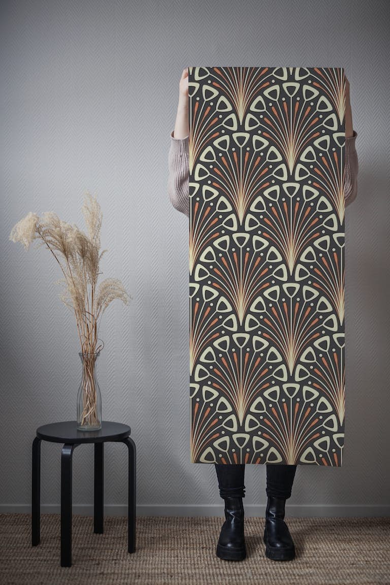 2072 Art Deco scallops wallpaper roll