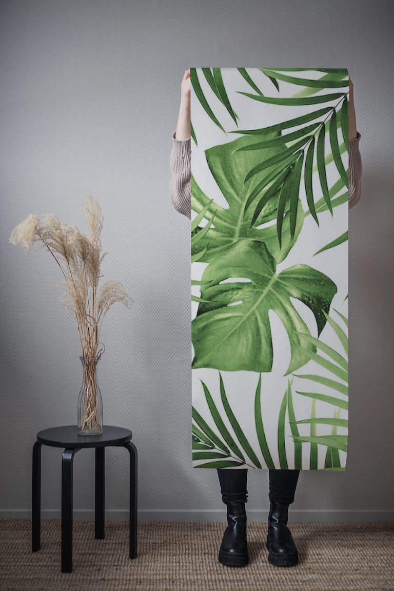 Tropical Jungle Leaves 12 w 1 papel de parede roll
