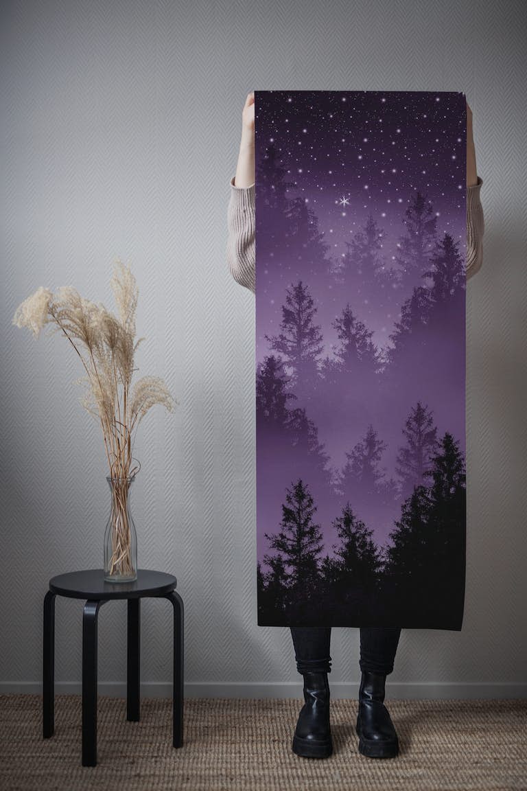 Purple Forest Galaxy Dream 1 behang roll