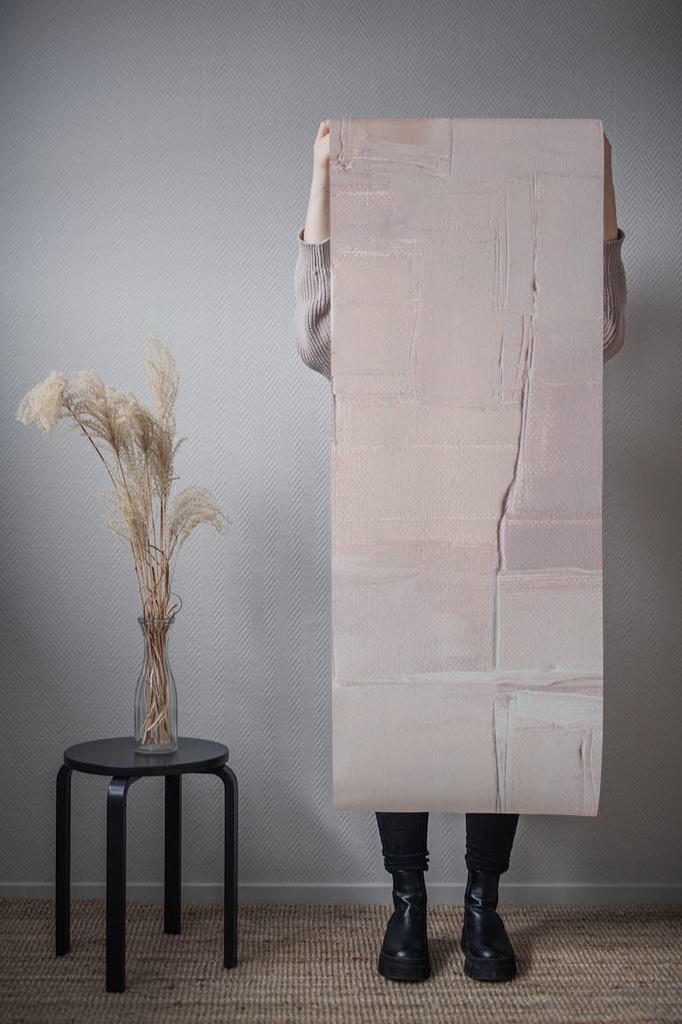 Blush Pink Abstract papel de parede roll