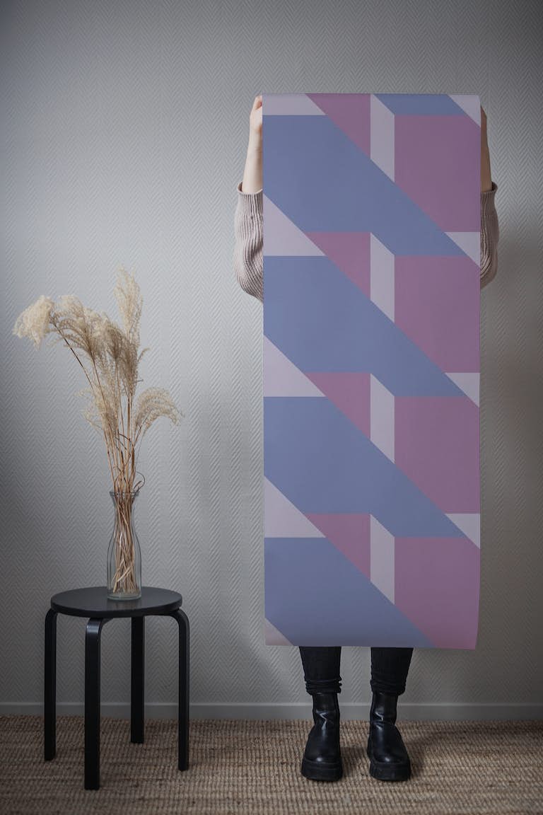 Geometric Lavender Way wallpaper roll