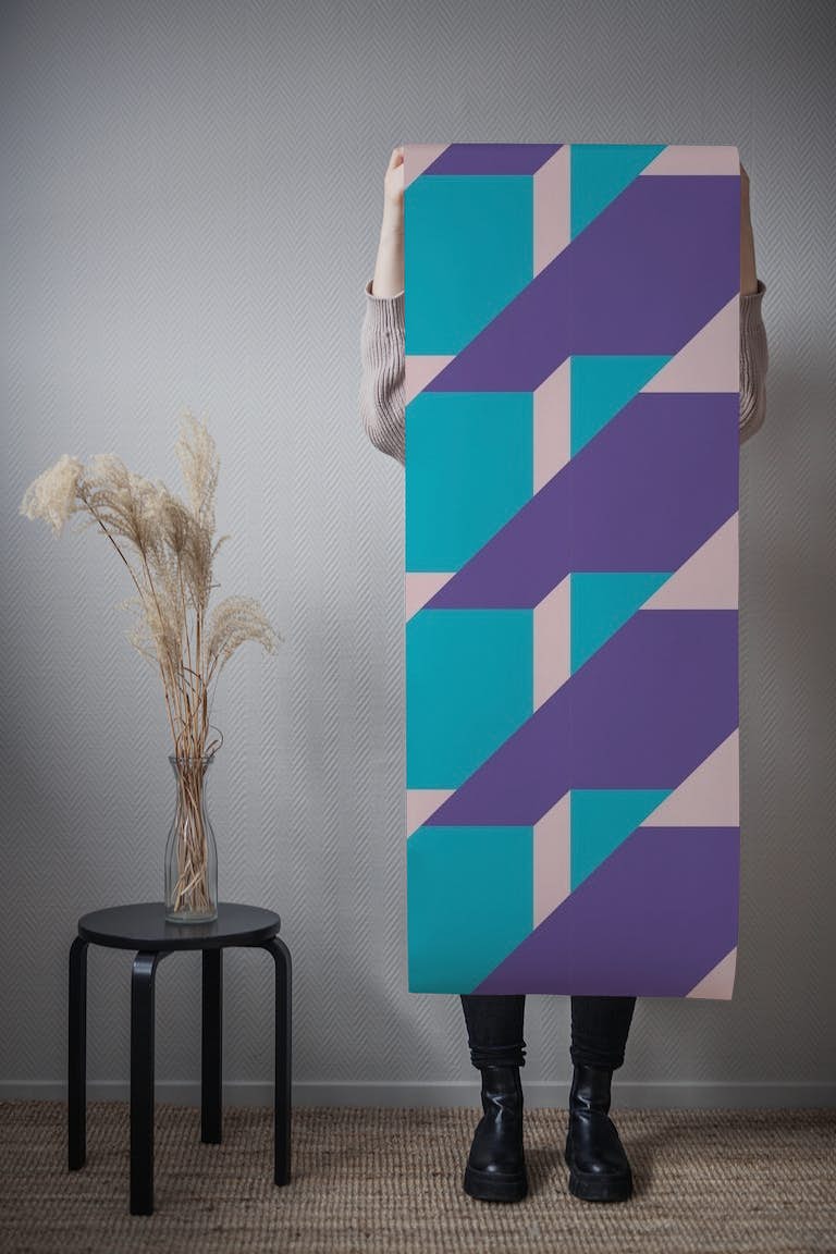 Geometric Abstract Glow tapete roll