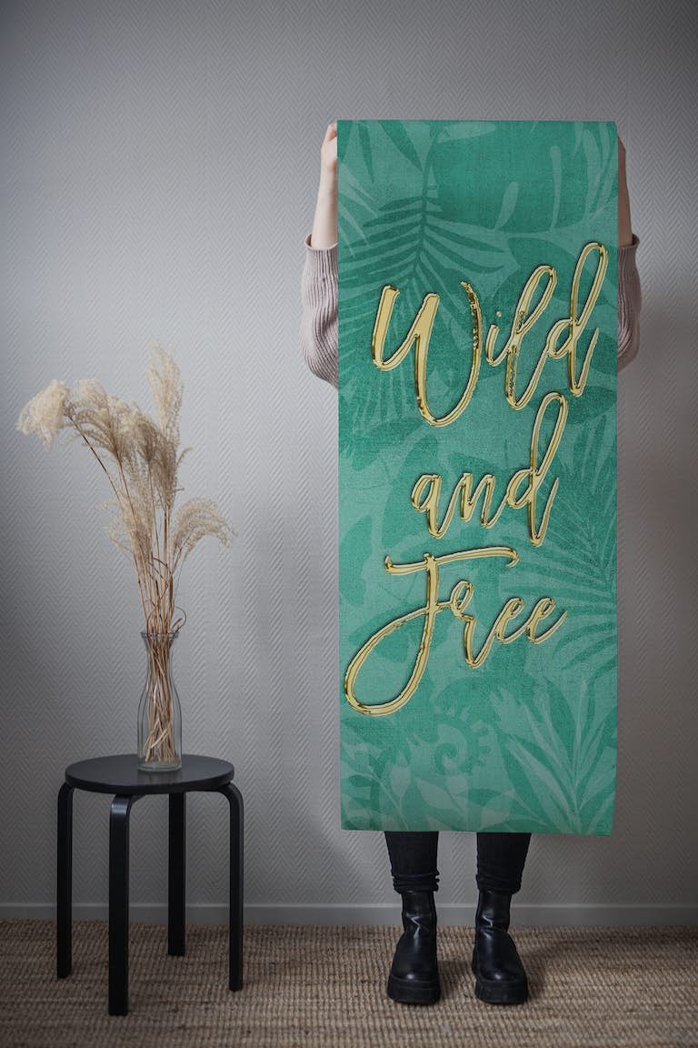 Wild And Free Gold wallpaper roll