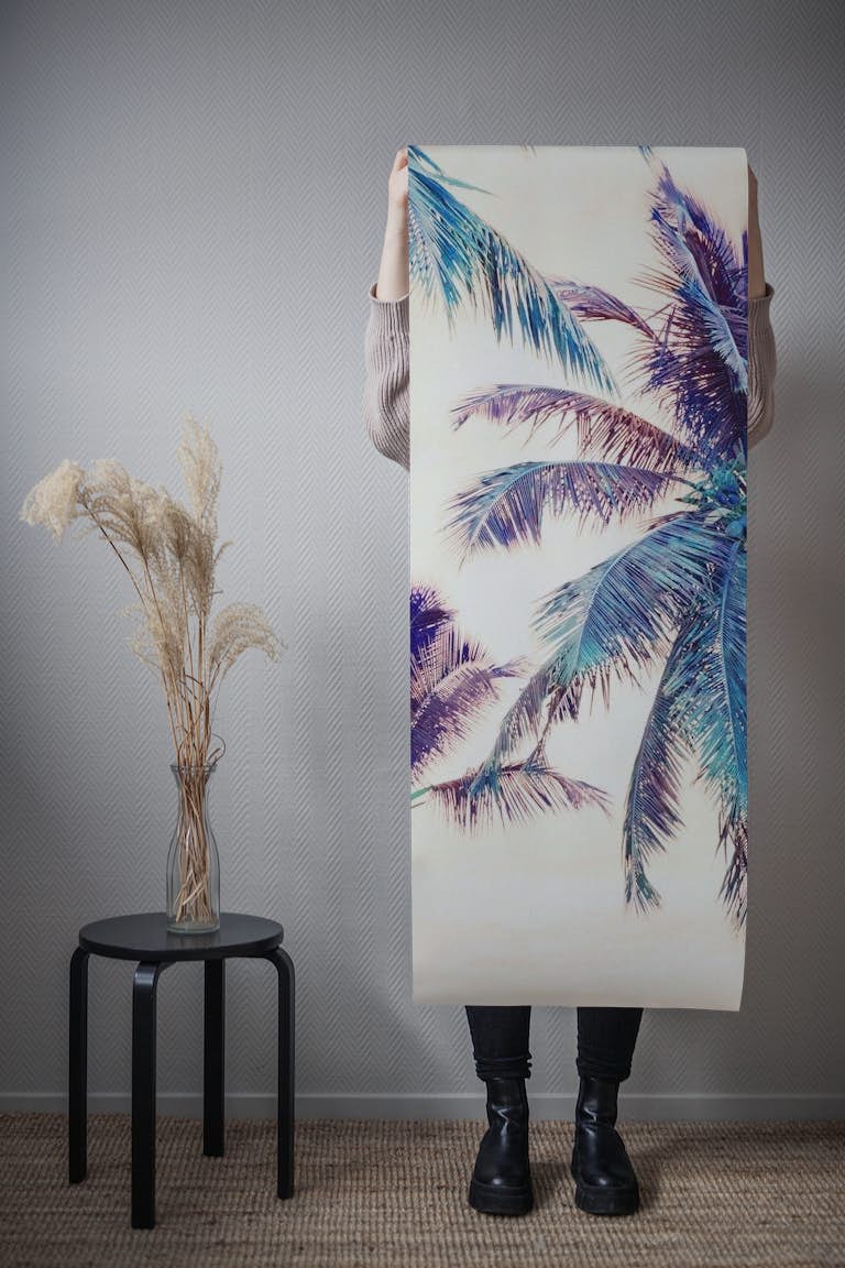 Summer Palm Trees Beach 1 papel de parede roll
