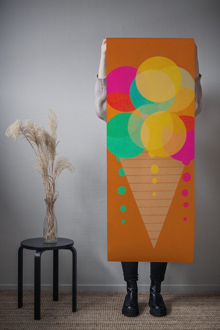 Neon Ice Cream carta da parati roll