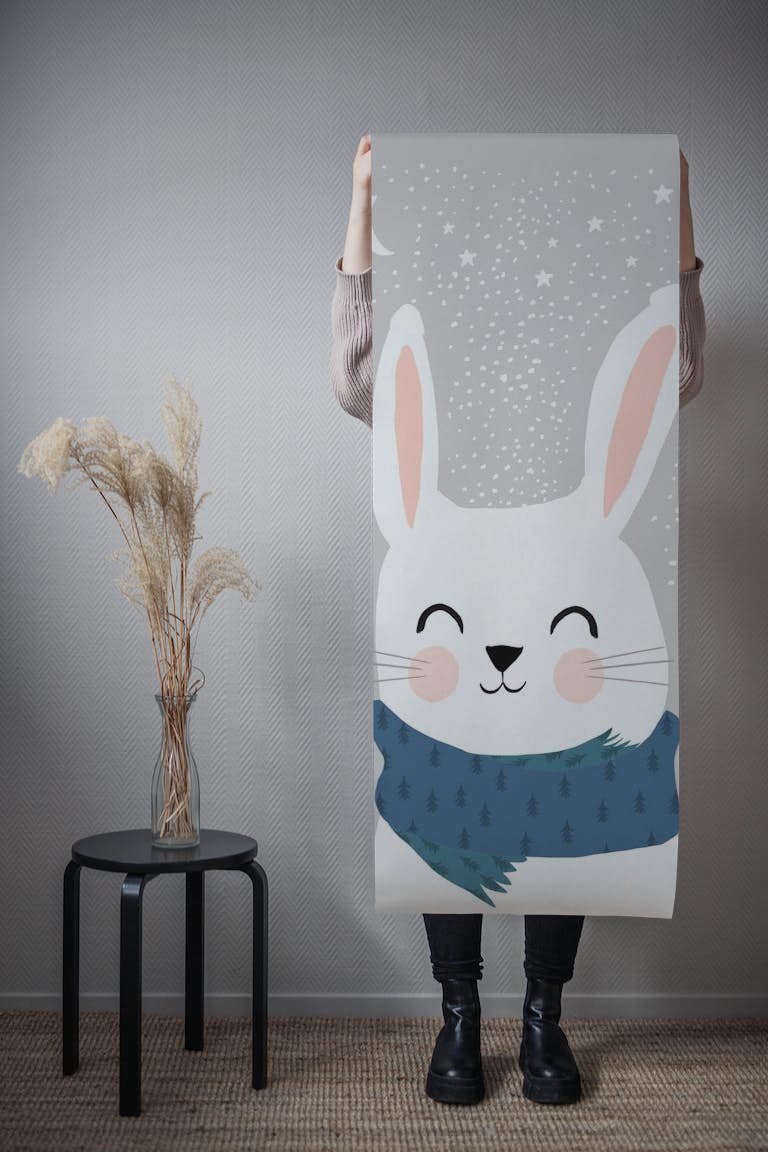Snow Bunny wallpaper roll