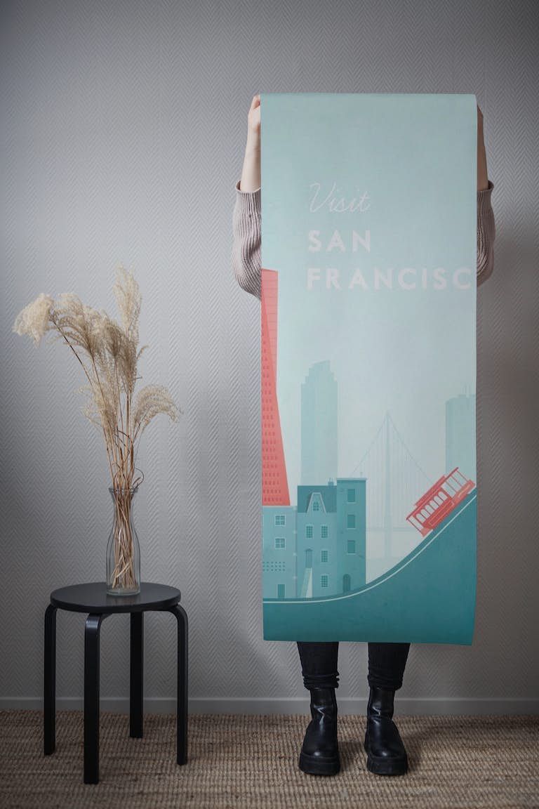 San Francisco Travel Poster carta da parati roll
