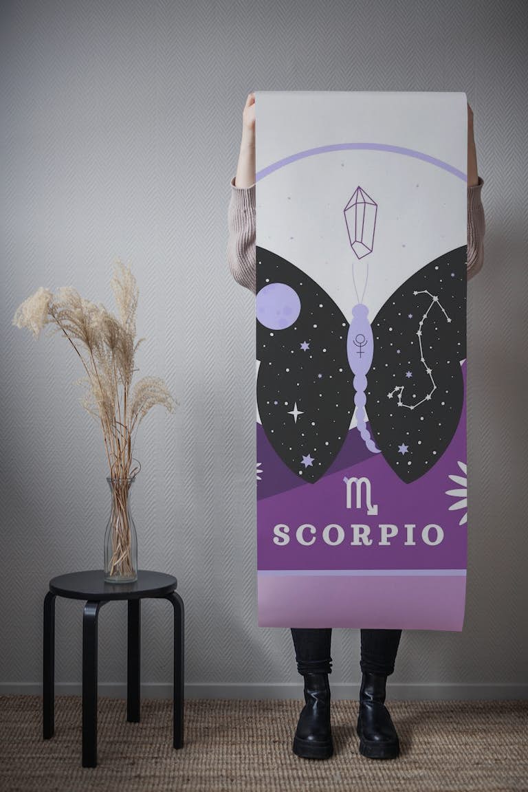 Zodiac Butterflies Scorpio papiers peint roll