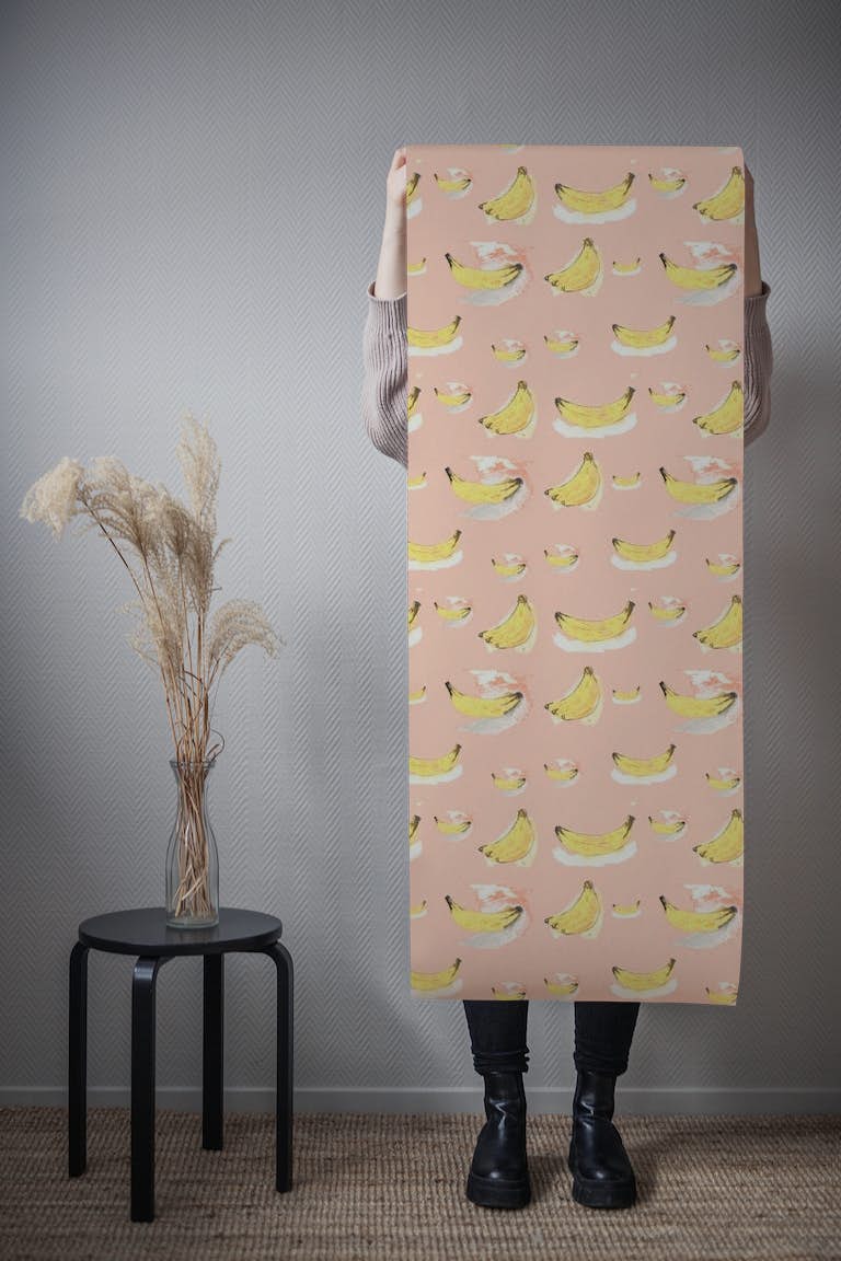 Pink Banana wallpaper roll