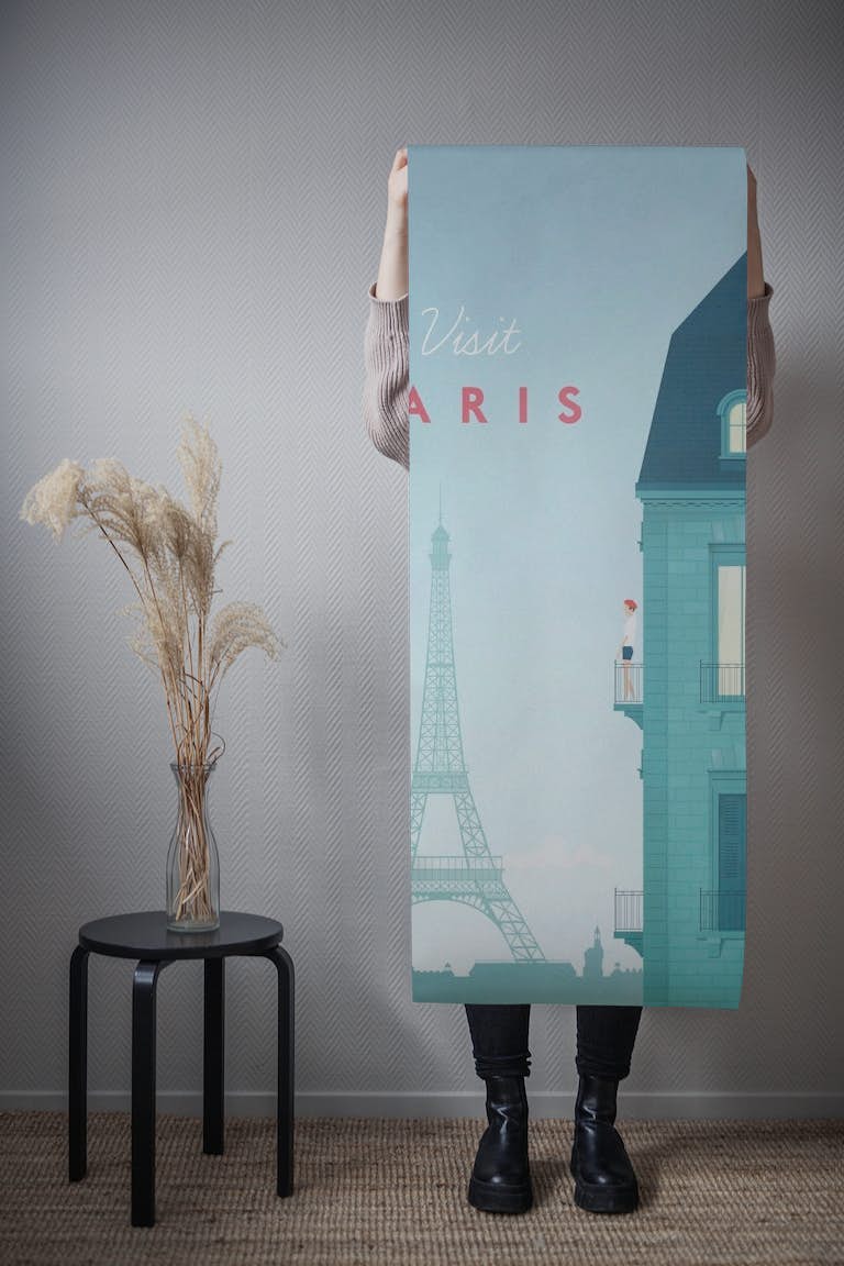Paris Travel Poster wallpaper roll