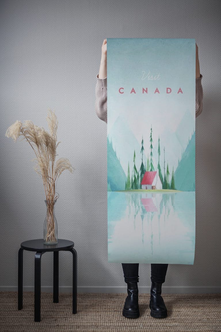 Canada Travel Poster wallpaper roll