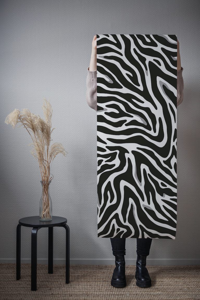 Zebra pattern II tapetit roll