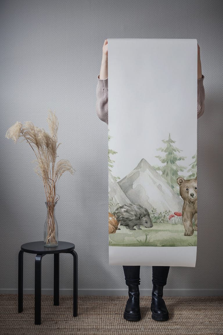 Forest animals wallpaper roll
