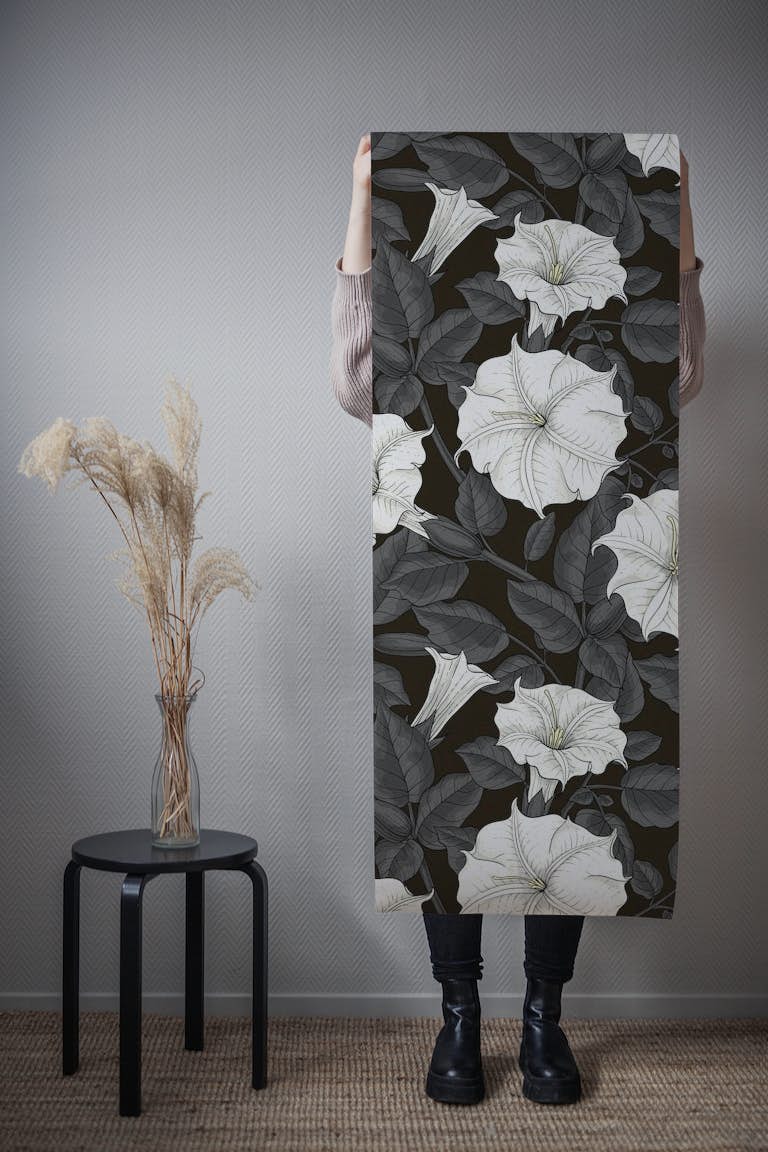 Moonflowers 2 wallpaper roll