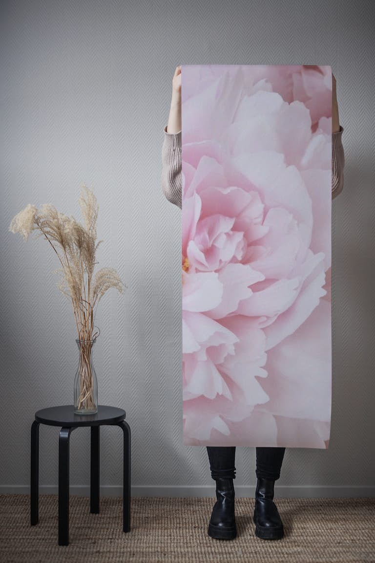 SOFT PINK PEONY BLOSSOM behang roll