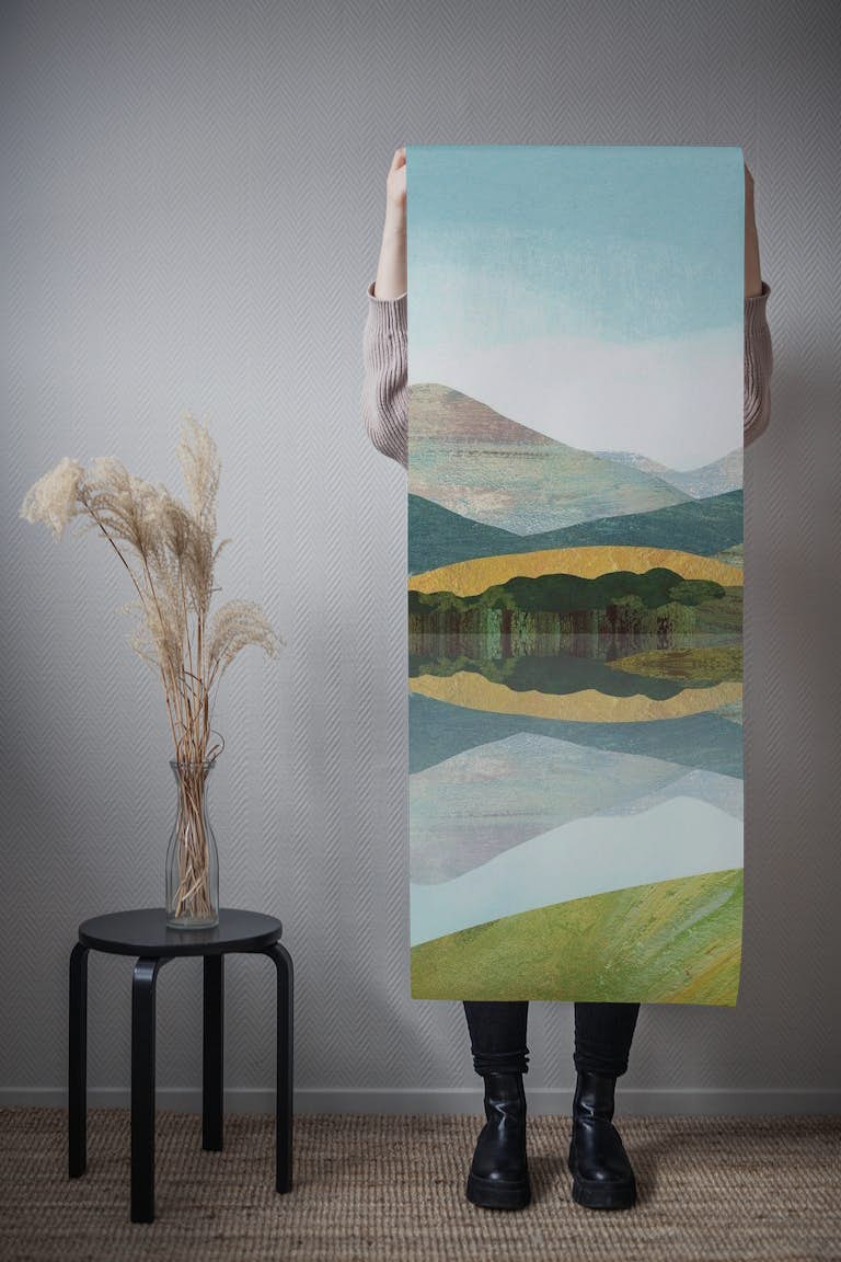 Mountain Lake Landscape papel pintado roll