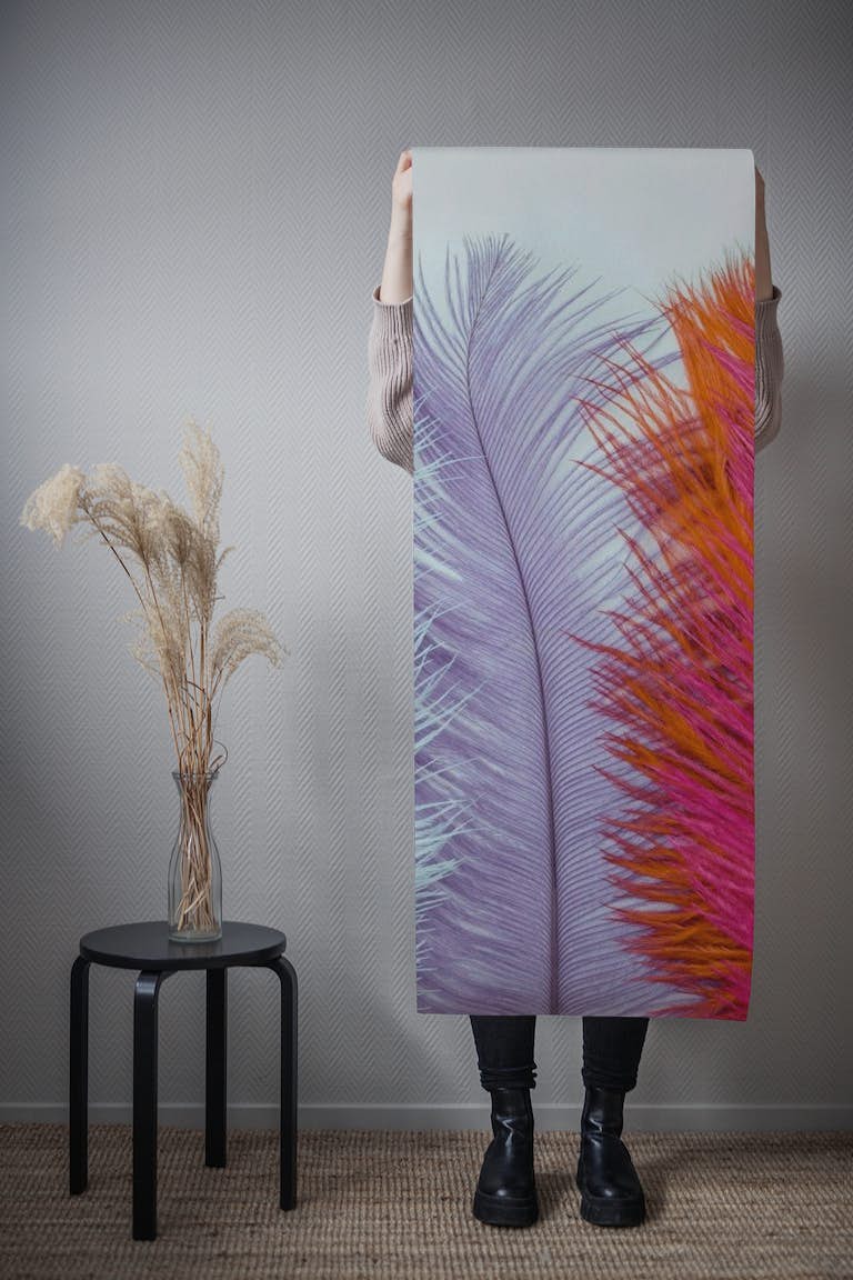 Feathers of Pastel behang roll