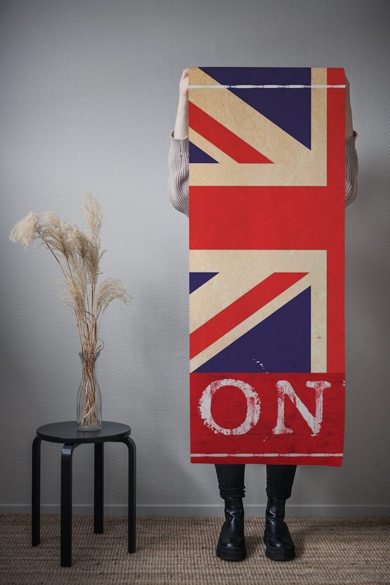 Union Jack London Collage Art papel pintado roll