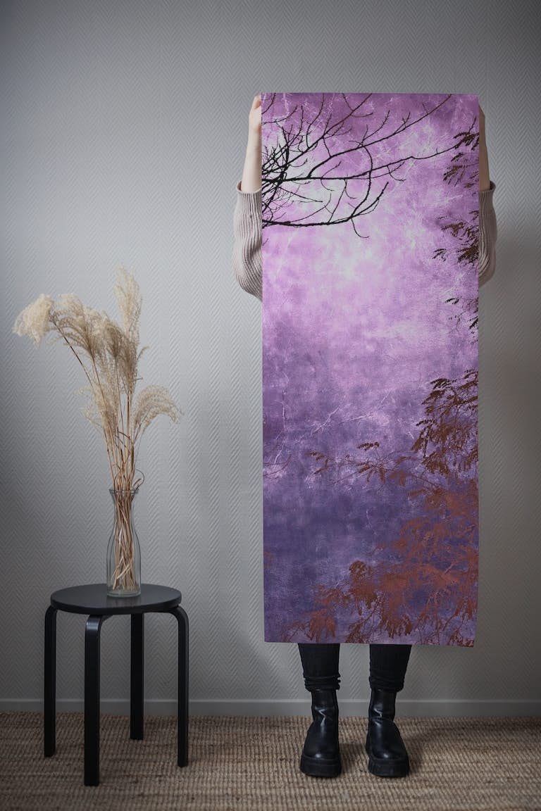 Purple Wooods wallpaper roll